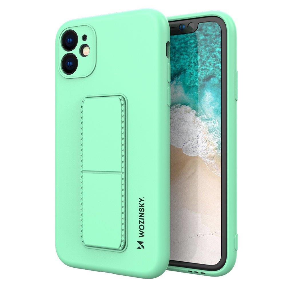 Wozinsky iPhone 12 Kickstand Case - Θήκη Σιλικόνης με Finger Holder και Stand - Mint Green