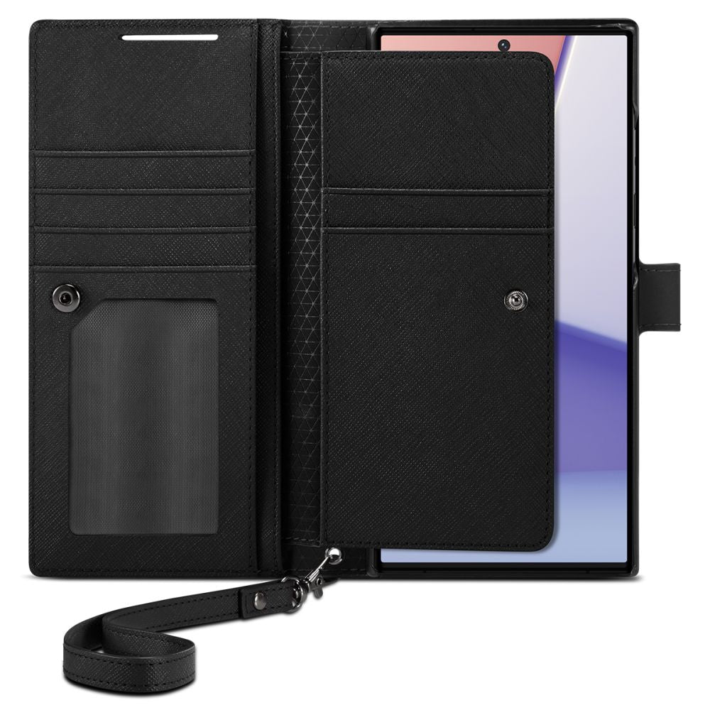 Spigen Samsung Galaxy S23 Ultra Wallet S Plus Θήκη Πορτοφόλι από Δερματίνη - Black