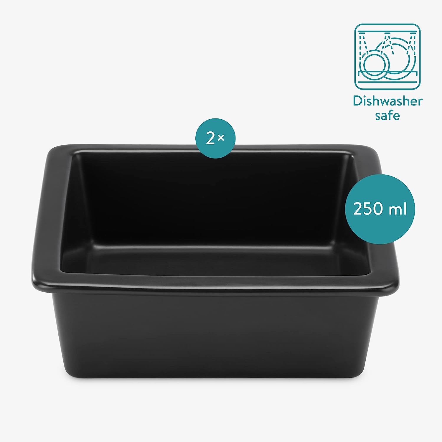 Navaris Ανυψωμένα Μπολ Φαγητού με Βάση για Κατοικίδια 250ml - Black - 60794.01