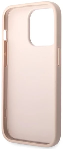 Guess iPhone 15 Pro Max - 4G Big Metal Logo Θήκη με Επένδυση Συνθετικού Δέρματος - Pink - GUHCP15X4GMGPI