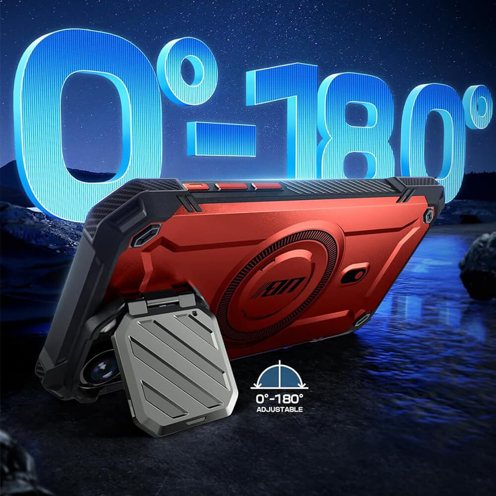 Supcase iPhone 15 Pro Max - Unicorn Beetle XT MagSafe - Σκληρή Θήκη με Προστασία Κάμερας / Stand - Ruddy