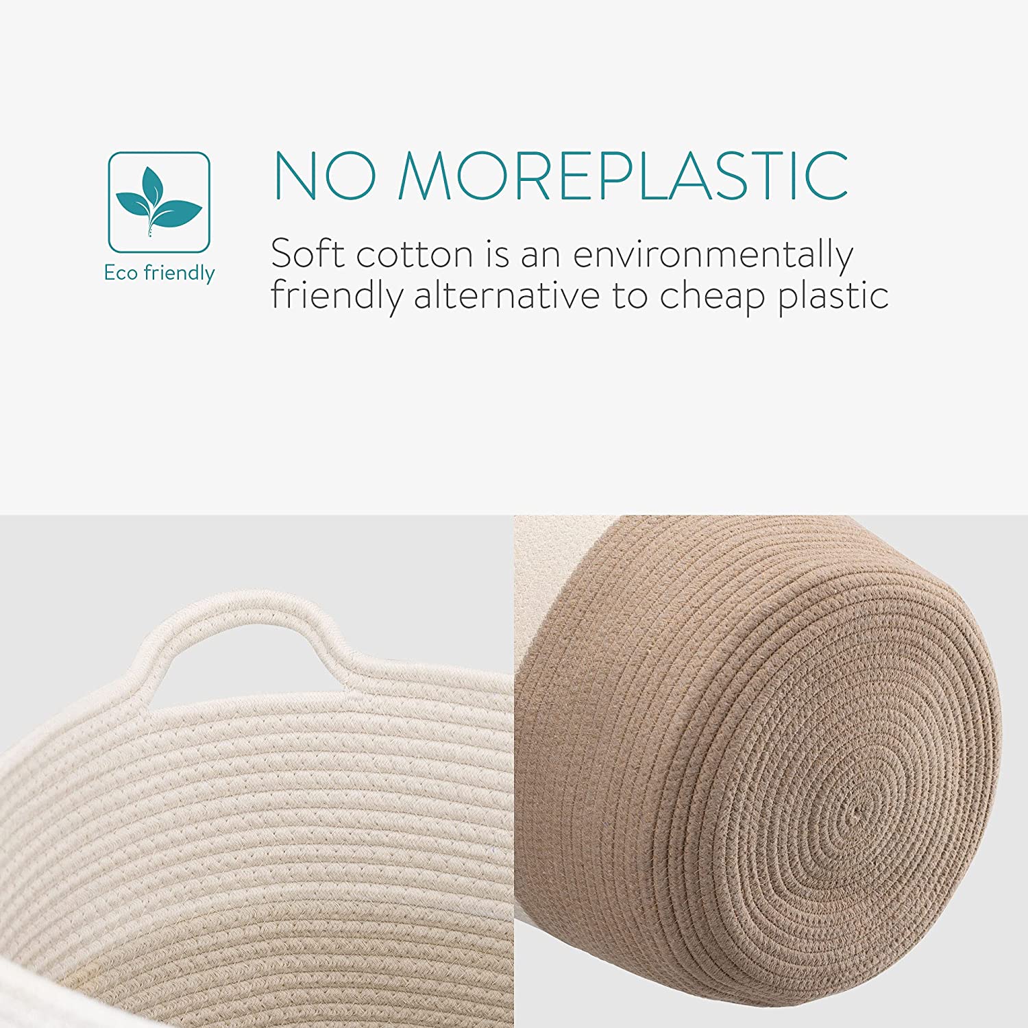 Navaris Βαμβακερό Καλάθι Αποθήκευσης / Απλύτων - Brown - 53144.24