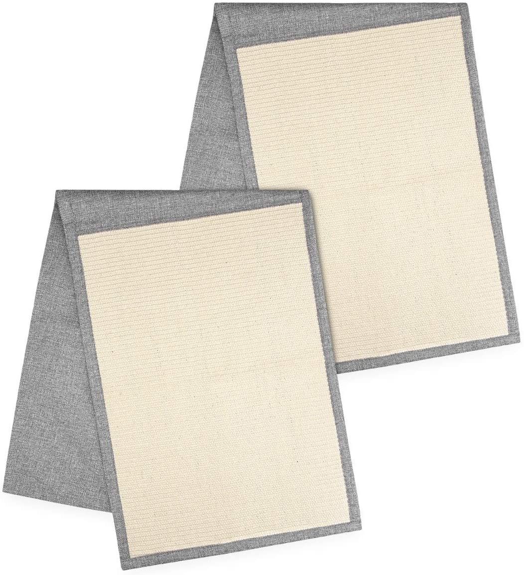 Navaris Cat Scratch Mats Sofa Shield Σετ με 2 Προστατευτικά Καναπέ από Γρατζουνιές Γάτας - 130 x 45 cm - Light Grey / White - 46354.25.02