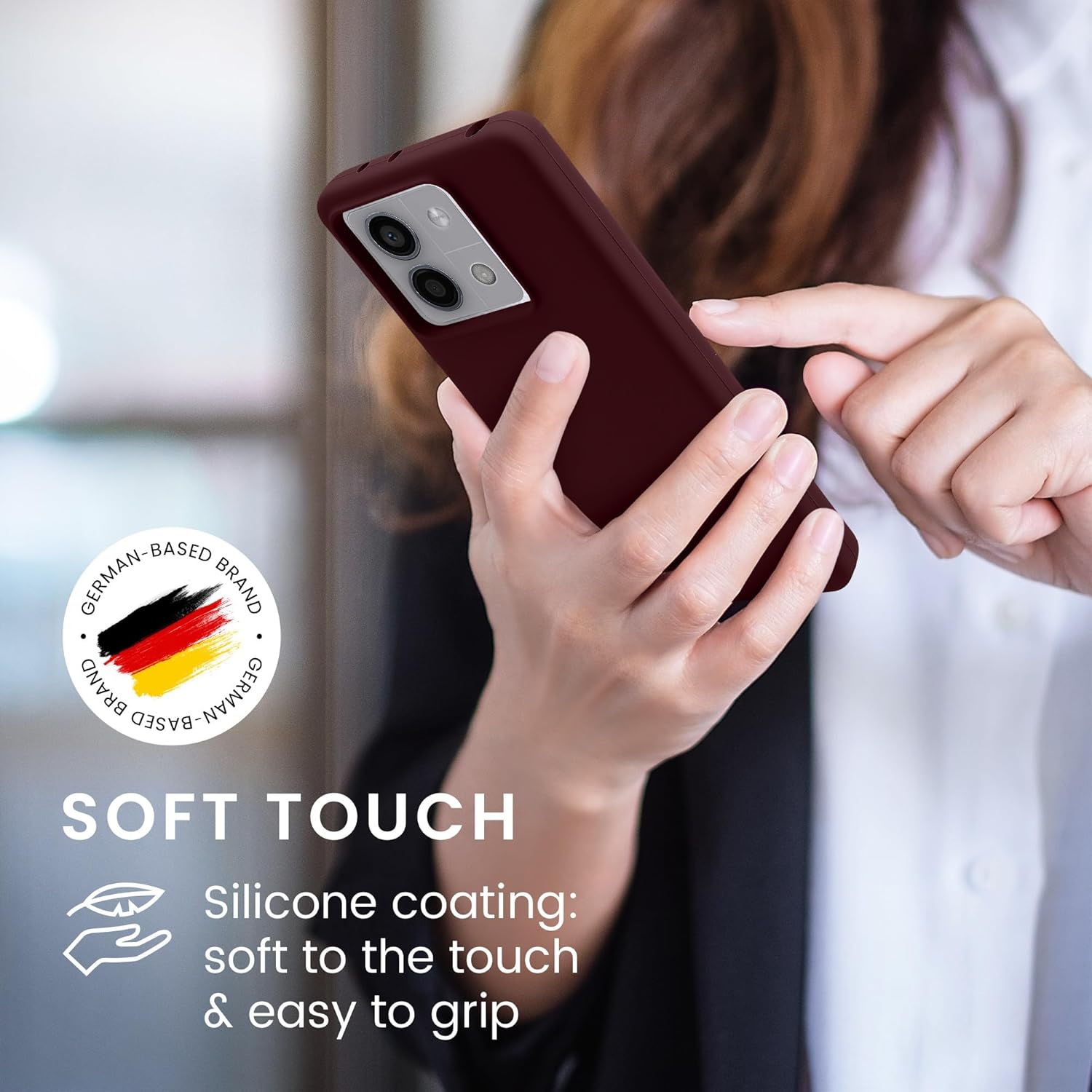 KW Xiaomi Redmi Note 13 5G Θήκη Σιλικόνης Rubberized TPU - Bordeaux Purple