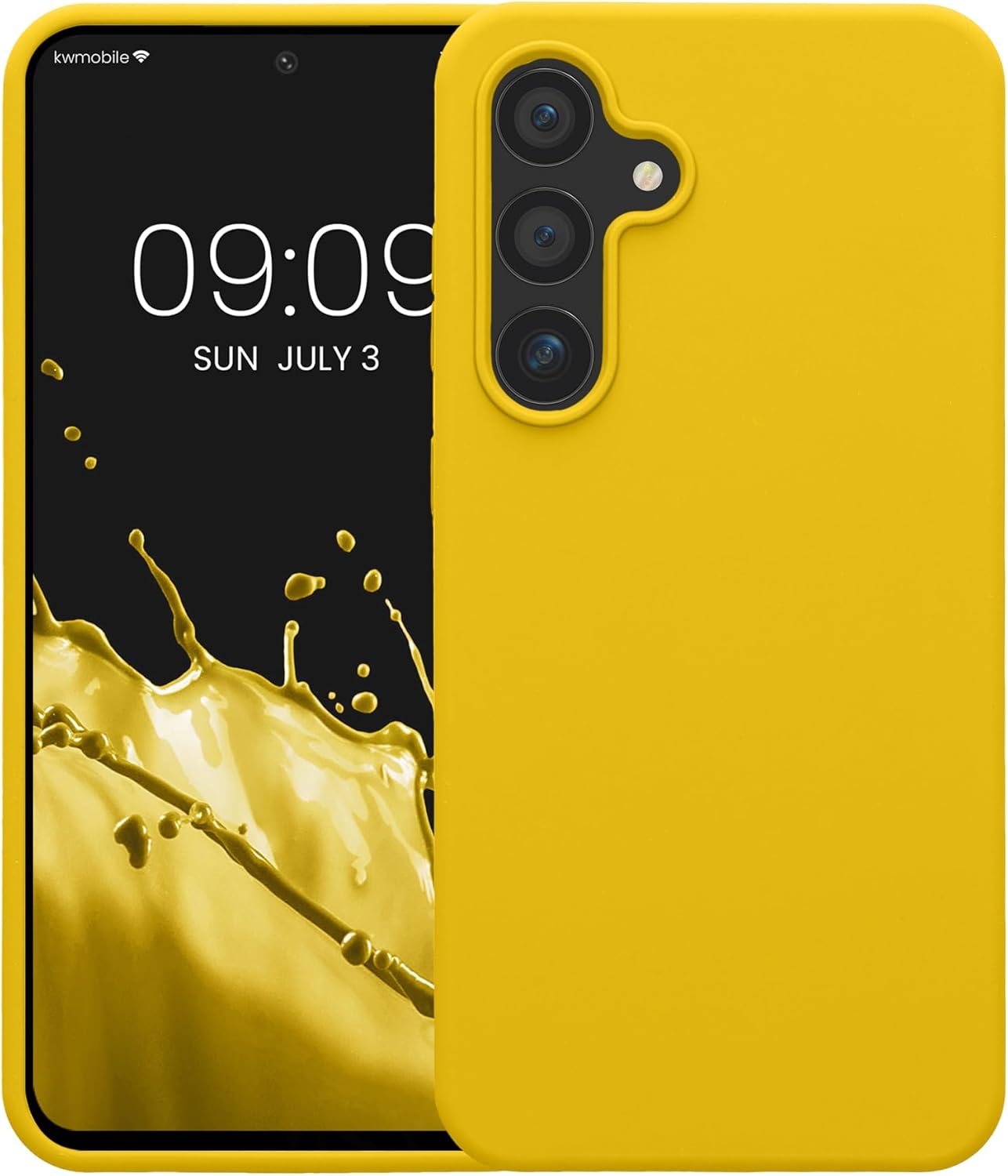 KW Samsung Galaxy S24 FE Θήκη Σιλικόνης Rubberized TPU - Bright Yellow