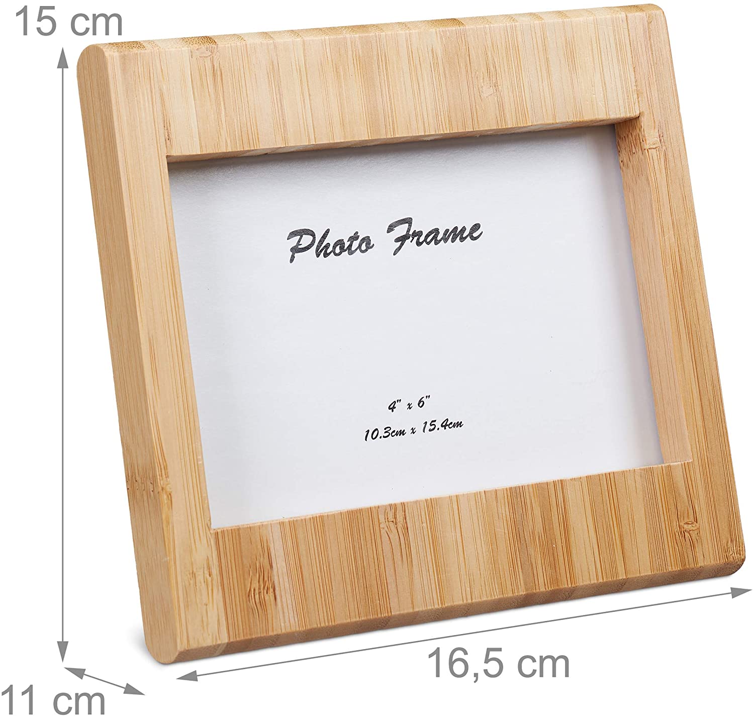 Relaxdays Ξύλινη Κορνίζα για Φωτογραφίες - Natural - 4052025246167