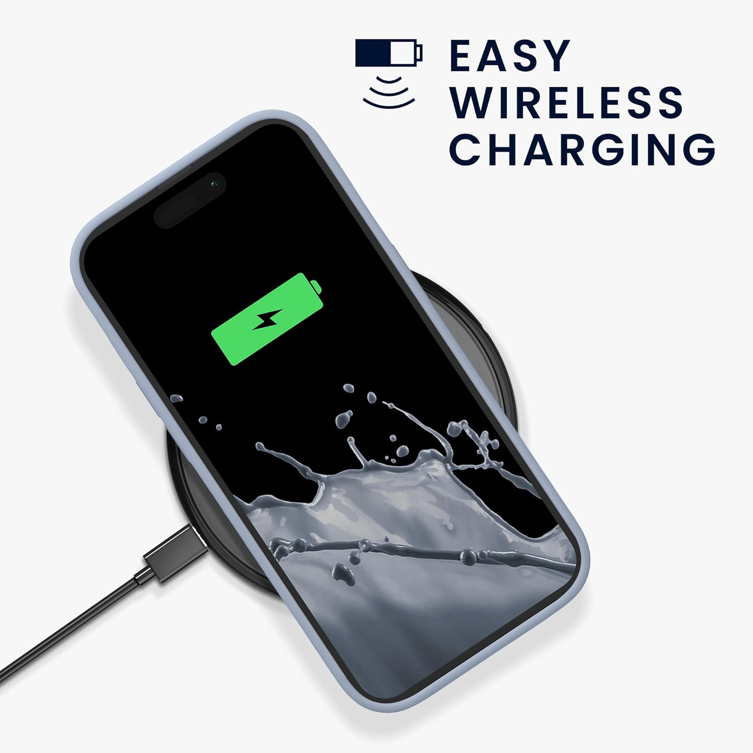 KW iPhone 15 Pro Max Θήκη Σιλικόνης Rubberized TPU - Light Blue Matte