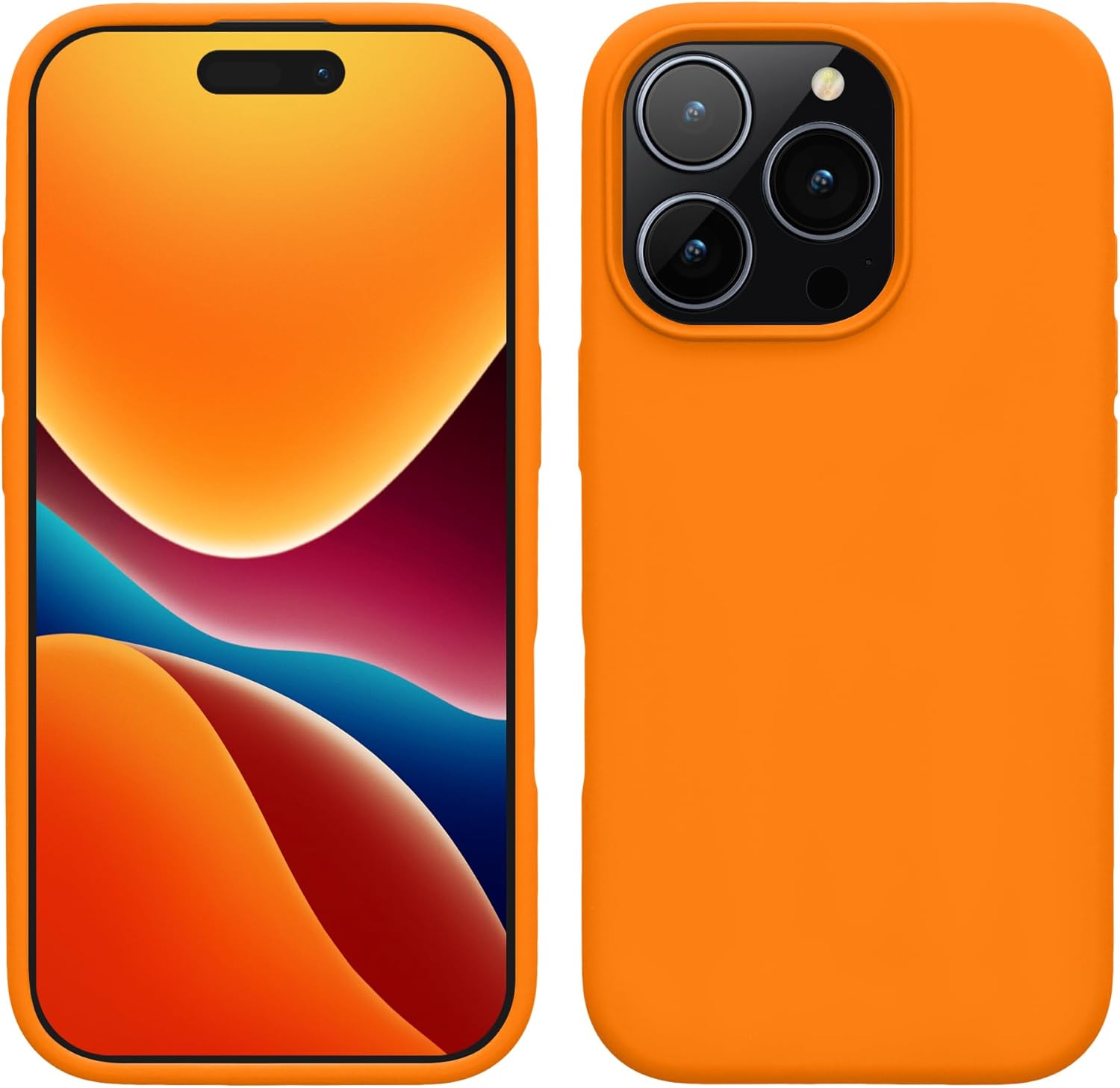 KW iPhone 16 Pro Θήκη Σιλικόνης Rubberized TPU - Fruity Orange