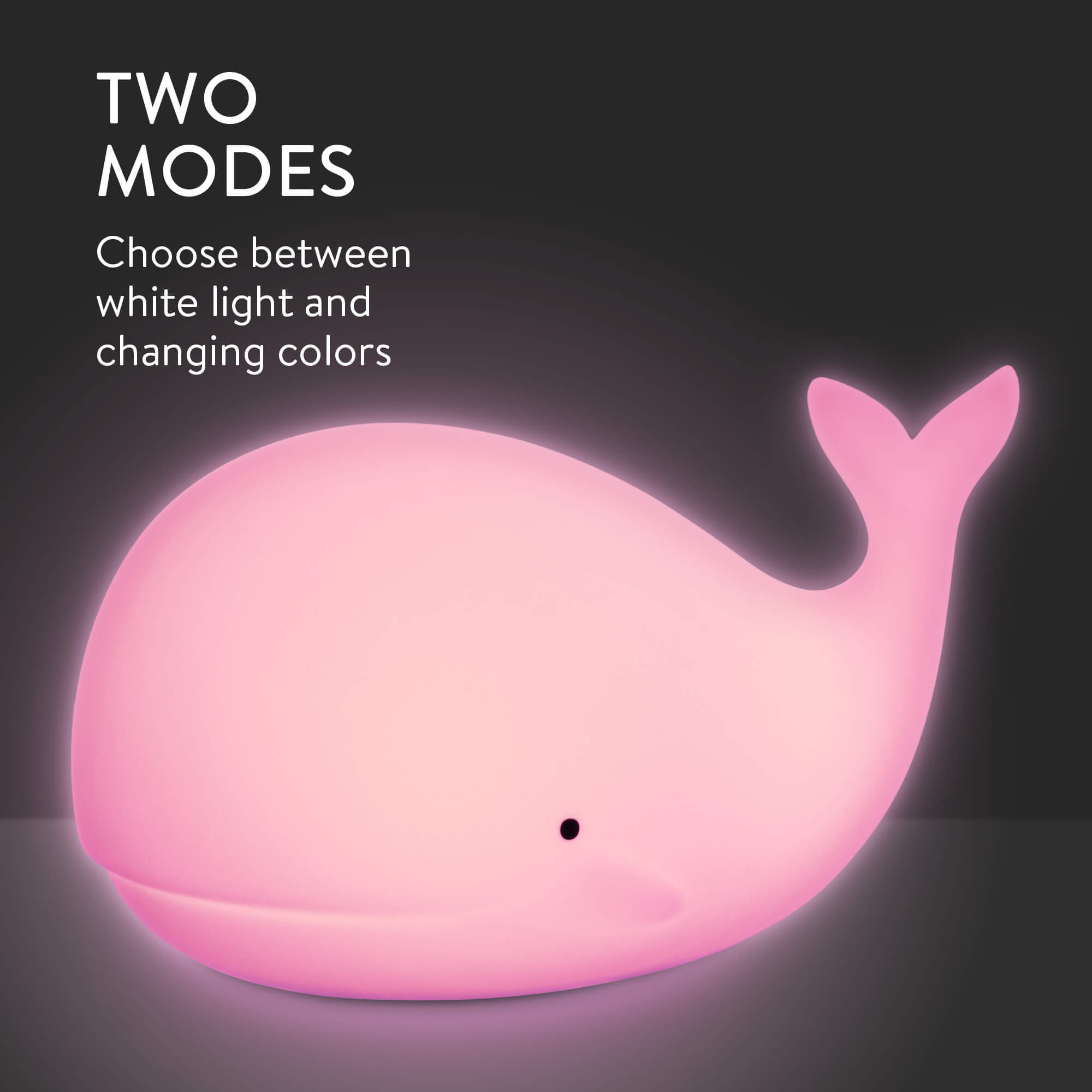 Navaris LED Night Light RGB - Παιδικό Νυχτερινό Φως με Αλλαγή Χρωμάτων - Design Whale - White - 55004.02.02