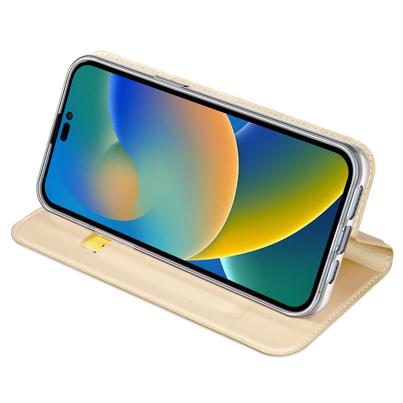 Dux Ducis iPhone 14 Pro Flip Stand Case Θήκη Βιβλίο - Gold