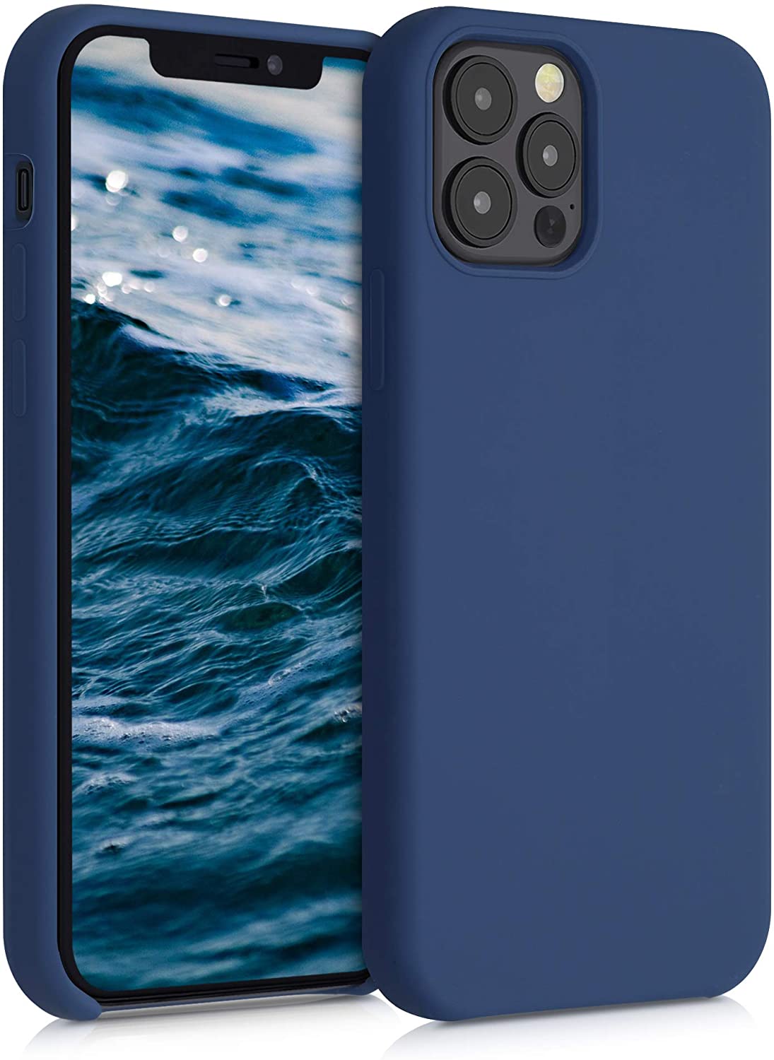 KW iPhone 12 / iPhone 12 Pro Θήκη Σιλικόνης Rubber TPU - Navy Blue - 52641.116
