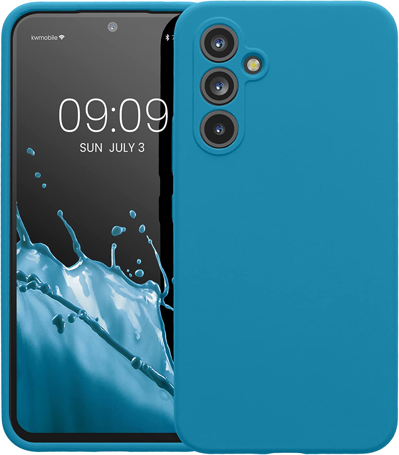 KW Samsung Galaxy A54 5G Θήκη Σιλικόνης Rubberized TPU - Caribbean Blue - 60795.224