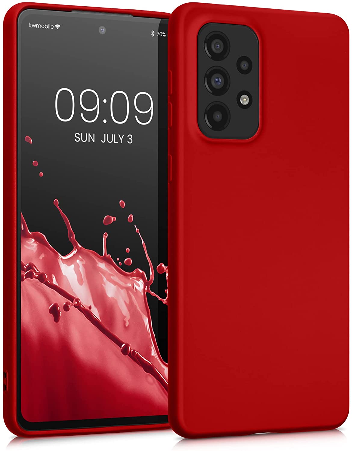 KW Samsung Galaxy A33 5G Θήκη Σιλικόνης TPU - Dark Red - 57957.36