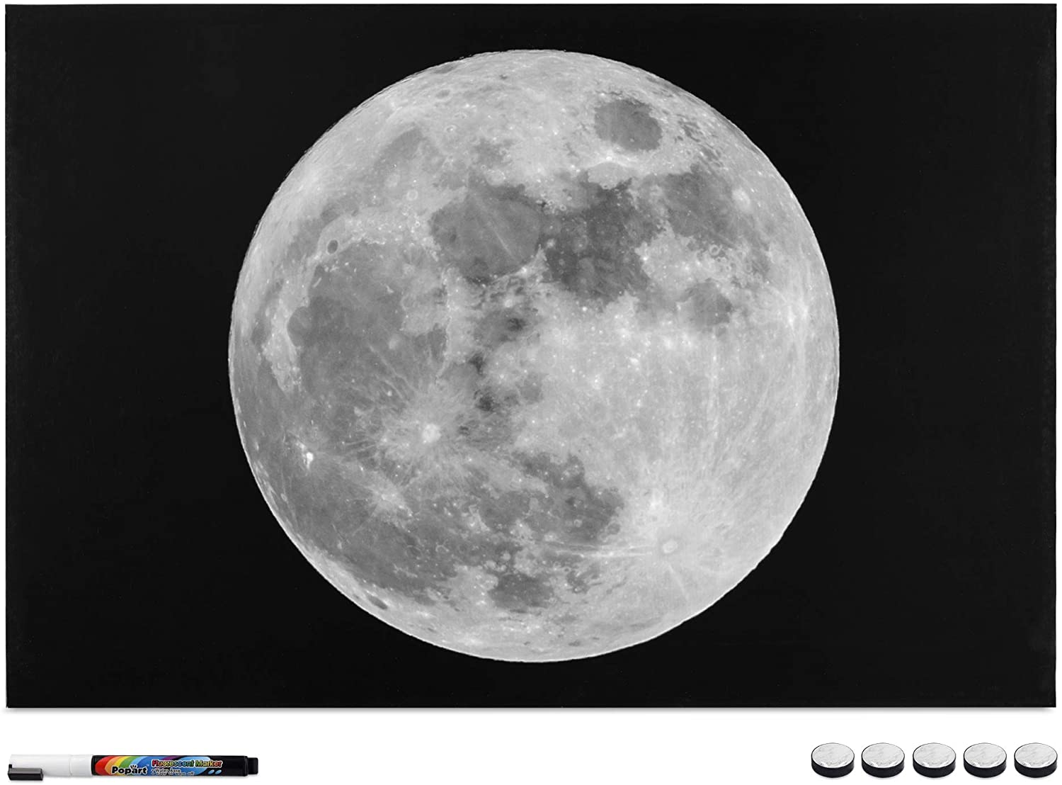 Navaris Μαγνητικός Πίνακας Ανακοινώσεων - 60 x 40 cm - Design Moon - 45365.12
