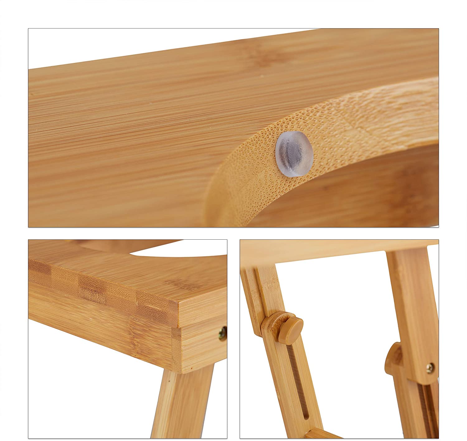 Relaxdays Foldable Bowl Stand - Αναδιπλούμενο Σταντ με 2 Μπολ για Νερό και Τροφή - 700 ml - Natural - 4052025916091