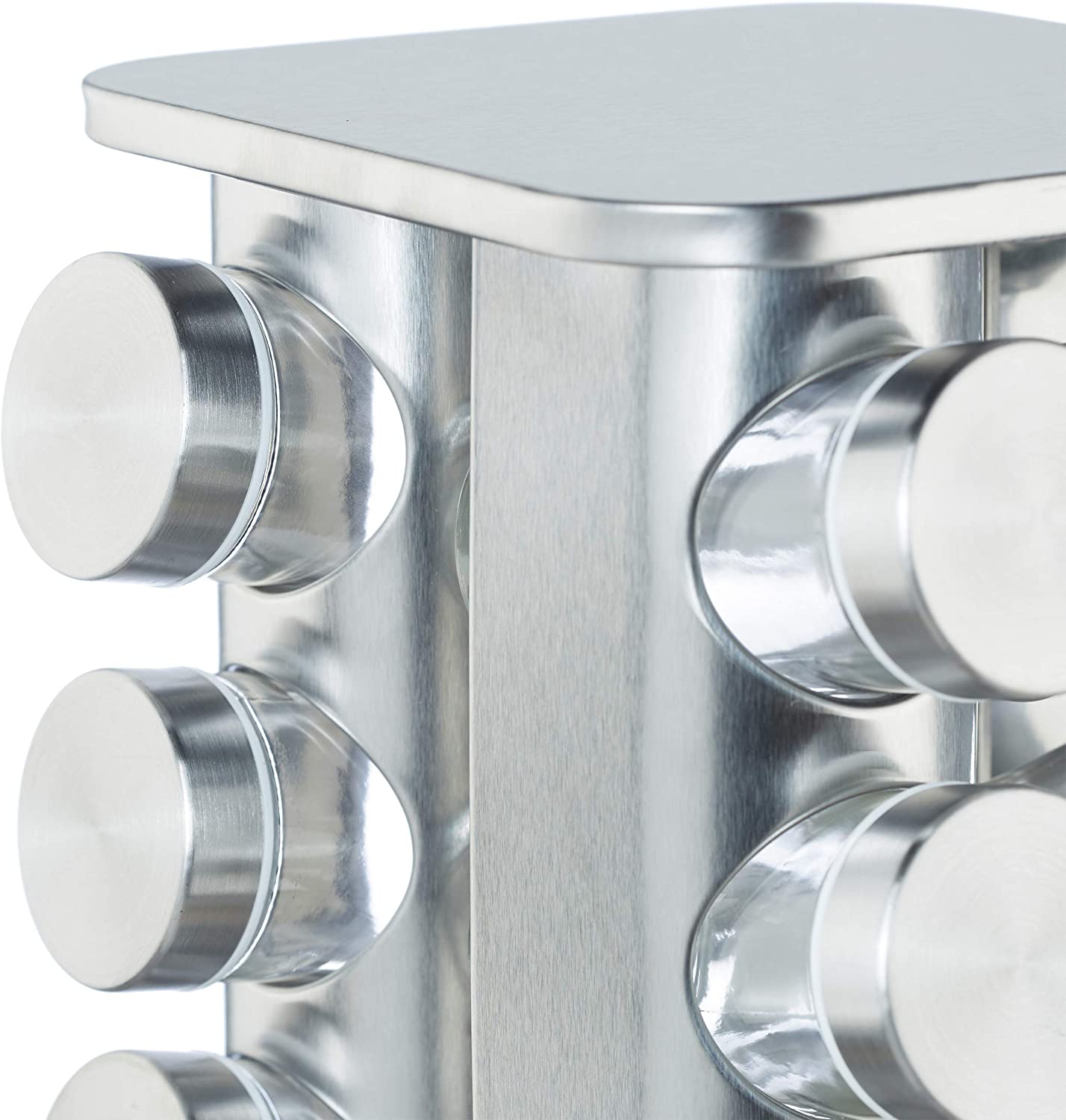 Relaxdays Καρουζέλ Μπαχαρικών με 16 Δοχεία - Silver - 4052025264598