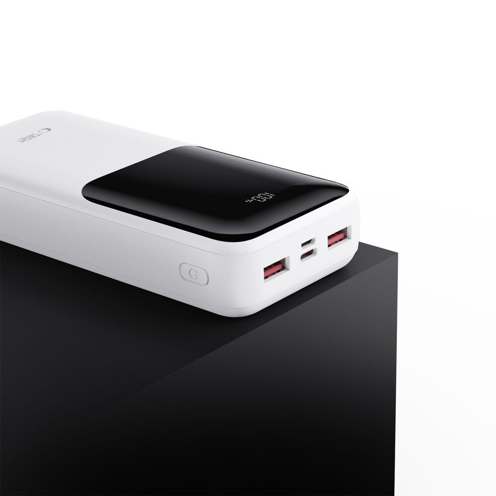 Tech-Protect PB02-22.5W Power Bank 20000mAh με 2 Θύρες USB με 1 Θύρα Type-C και 1 Θύρα Micro-USB - White - likebrands.gr