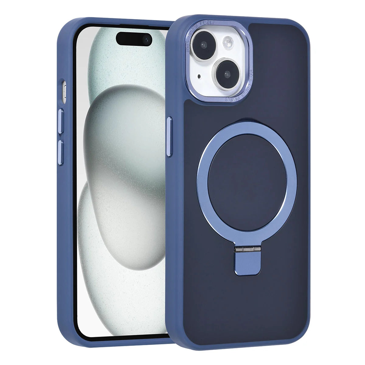 Tuniq iPhone 15 - MagSafe Σκληρή Θήκη με Δαχτυλίδι Συγκράτησης - Blue