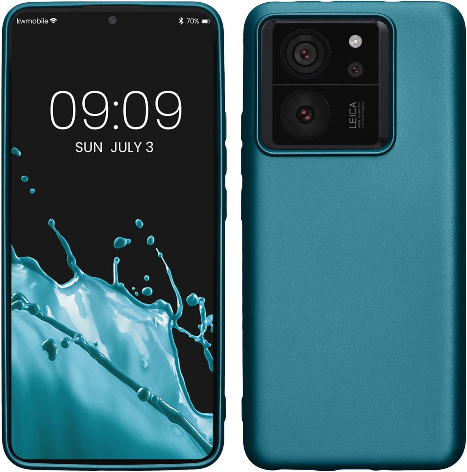 KW Xiaomi 13T / 13T Pro Θήκη Σιλικόνης TPU - Metallic Caribbean Blue