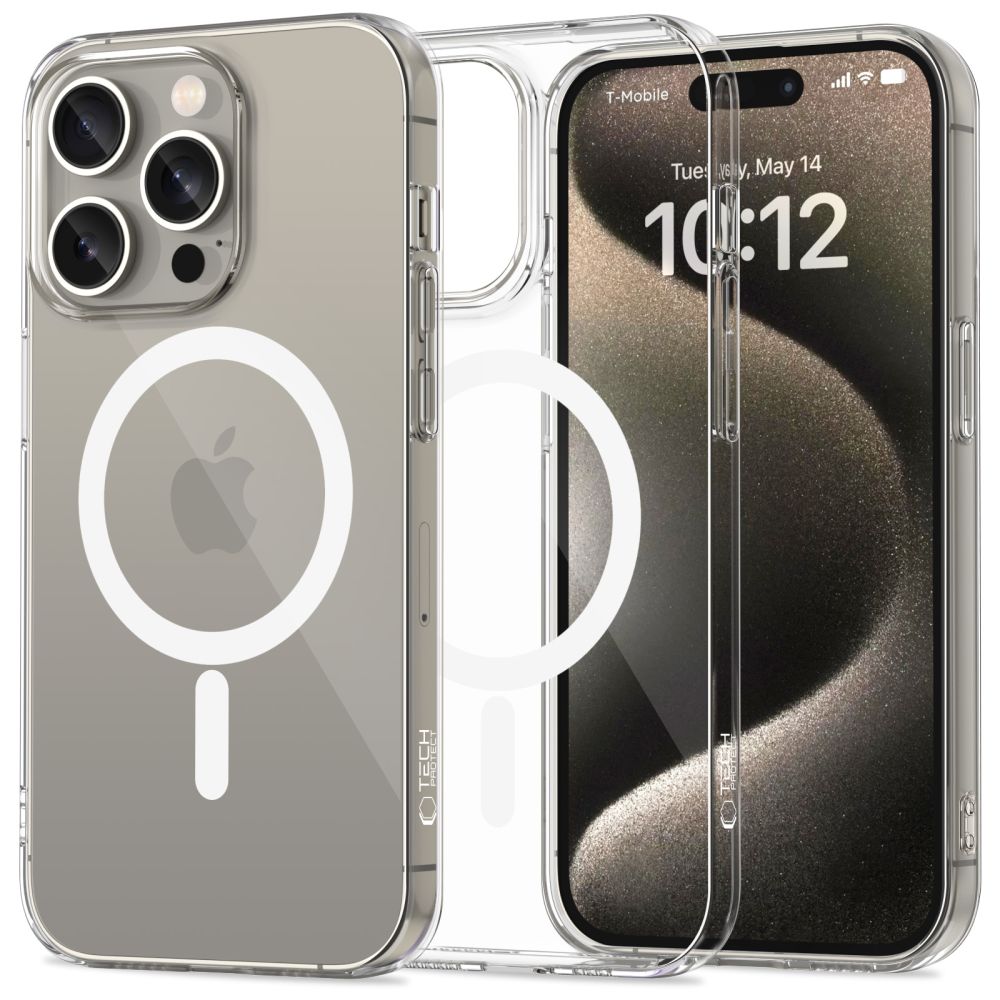 Tech-Protect iPhone 15 Pro Flexair Θήκη Σιλικόνης TPU με MagSafe - Διάφανη