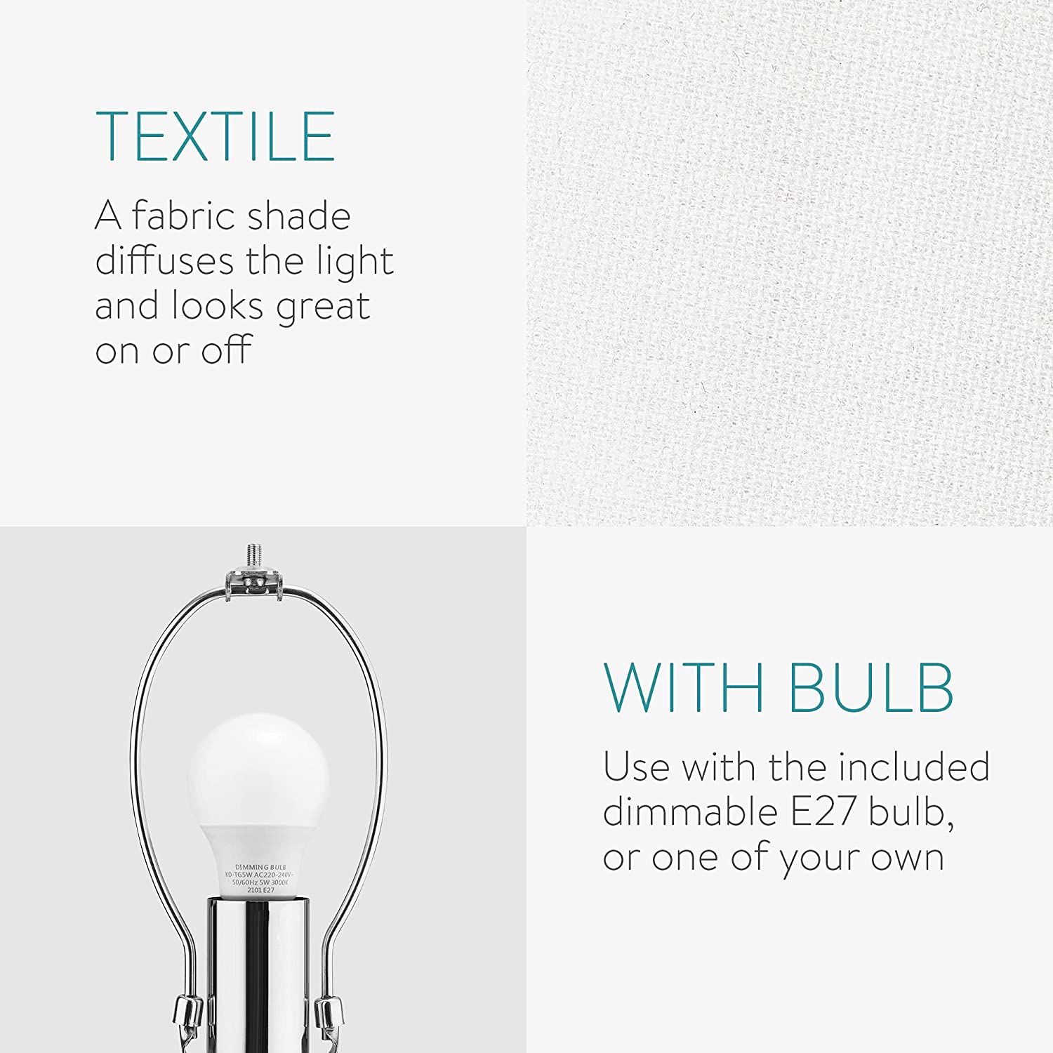 Navaris Desk Lamp Επιτραπέζιο Φωτιστικό - Ανανάς - 44cm - White / Silver - 52605.35.02