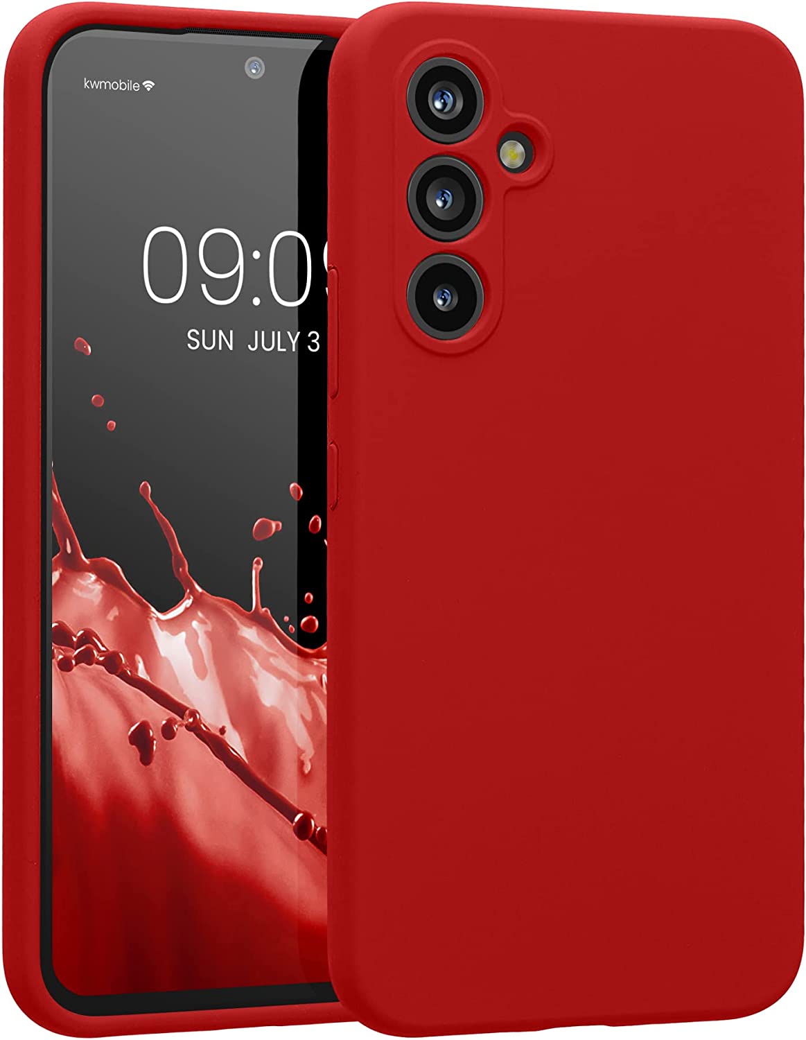 KW Samsung Galaxy A54 5G Θήκη Σιλικόνης Rubberized TPU - Classic Red - 60795.208