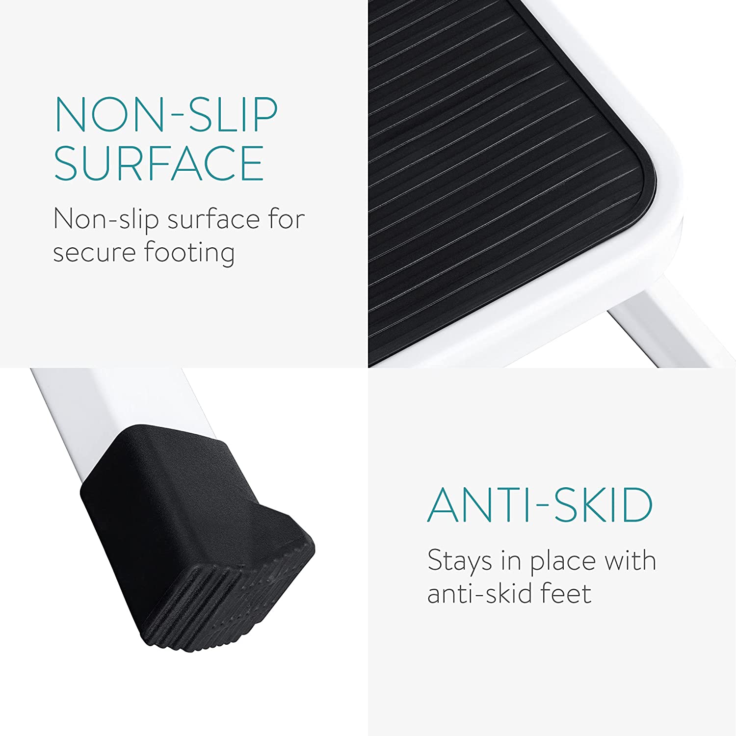 Navaris Αναδιπλούμενο Σκαλοπάτι / Σκαμπό - White / Black - 54101.01