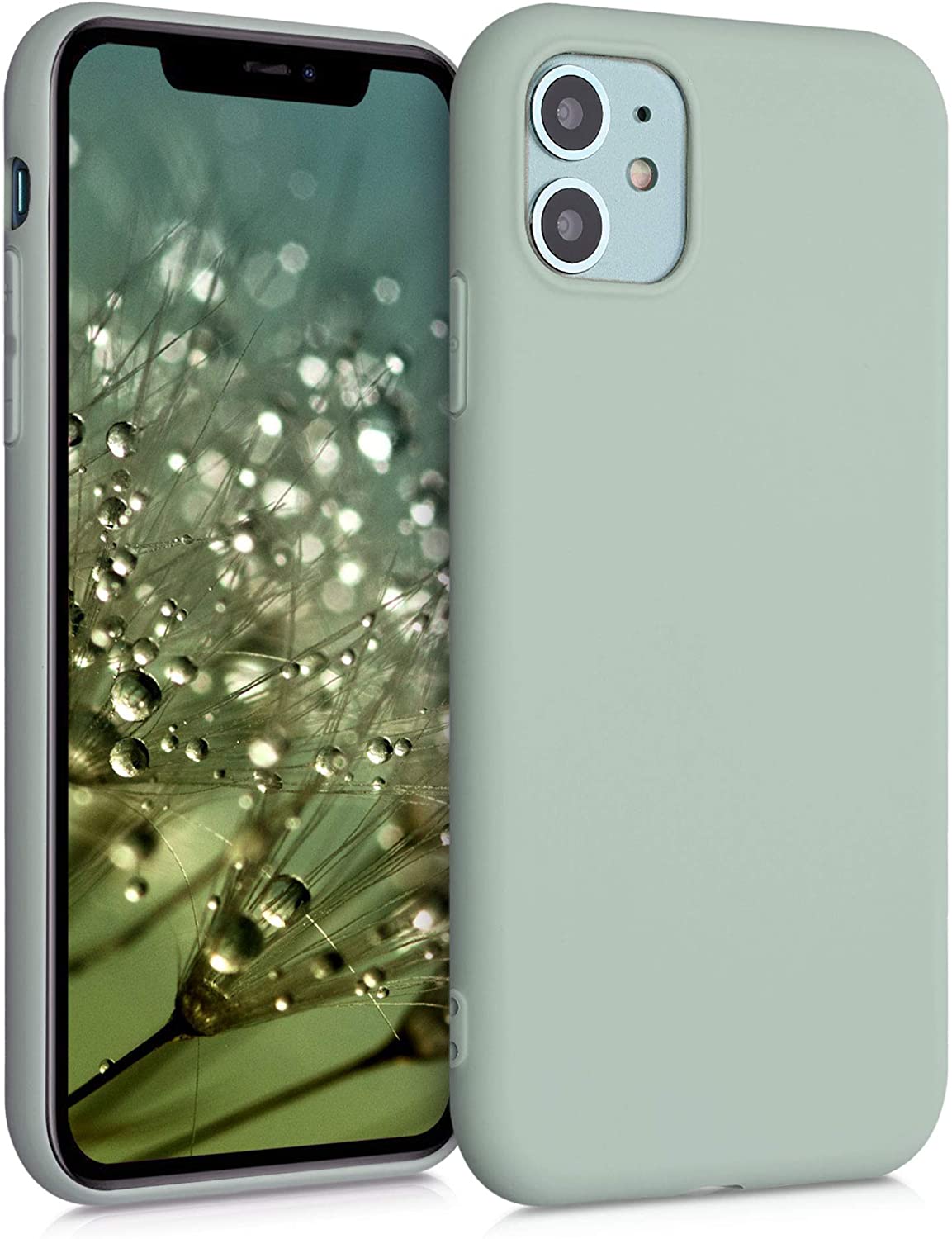 KW iPhone 11 Θήκη Σιλικόνης TPU - Grey Green - 49787.172