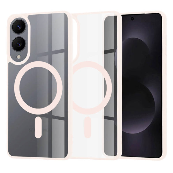 Techsuit Samsung Galaxy S25 Edge - MagSafe Pro - Σκληρή Θήκη με Πλαίσιο Σιλικόνης - Nude Pink