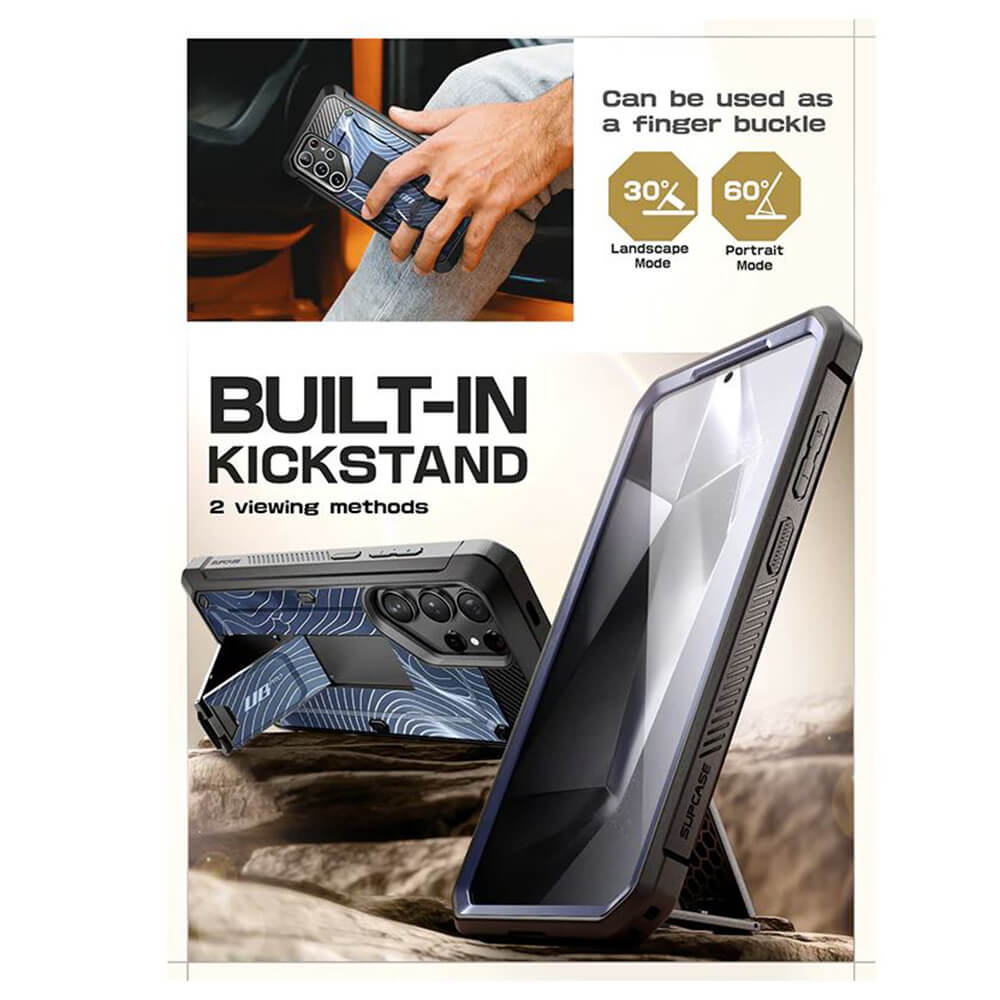 Supcase Samsung Galaxy S24 Ultra Unicorn Beetle Pro 2 Σκληρή Θήκη με Προστασία Οθόνης και Stand - Ruddy