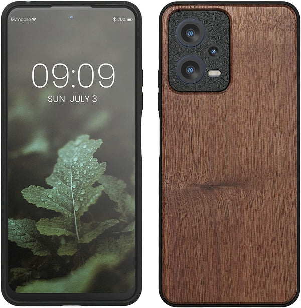KW Xiaomi Redmi Note 12 5G / Xiaomi Poco X5 5G Θήκη από Φυσικό Ξύλο - Dark Brown - 60890.18