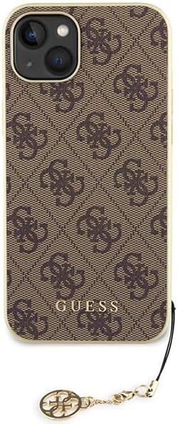 Guess iPhone 15 - 4G Charms Collection Θήκη με Επένδυση Συνθετικού Δέρματος - Brown - GUHCP15SGF4GBR