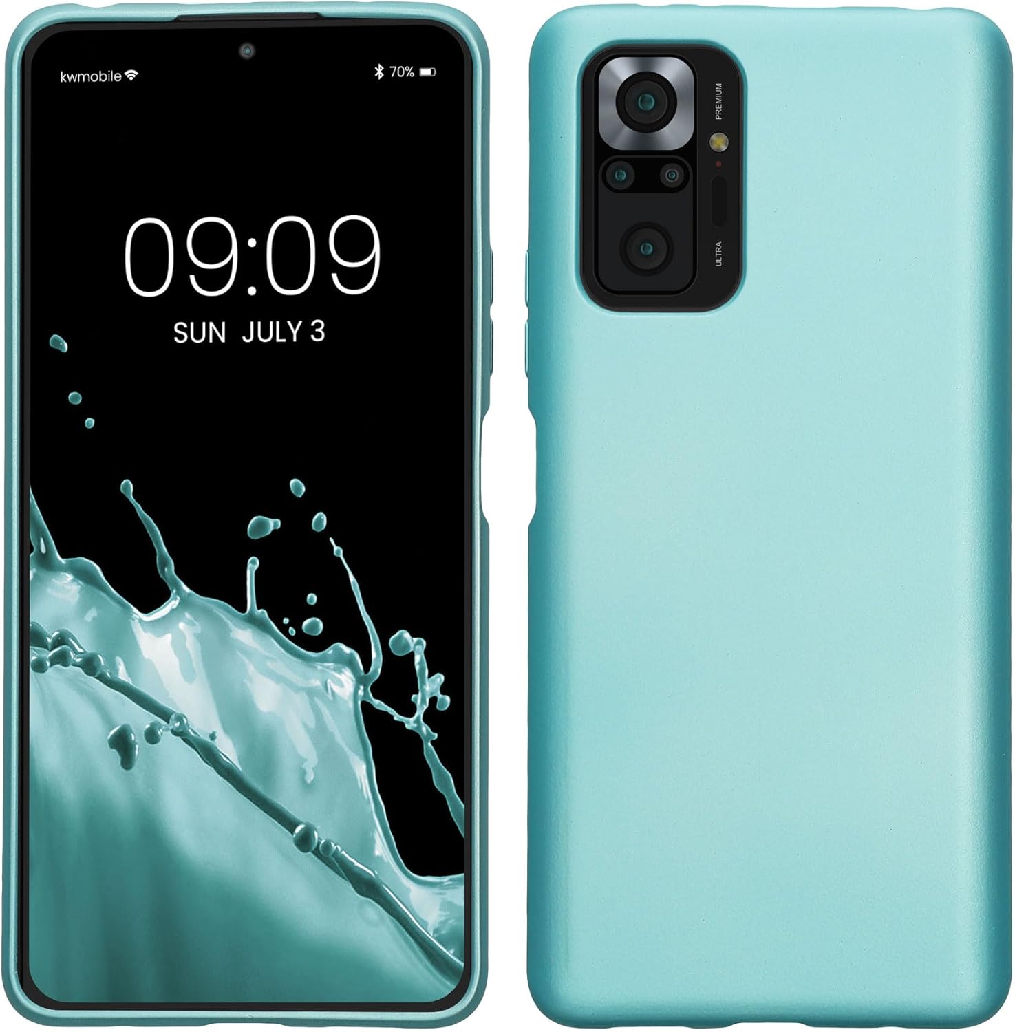 KW Xiaomi Redmi Note 10 Pro Θήκη Σιλικόνης TPU - Metallic Mint Green - 54552.231