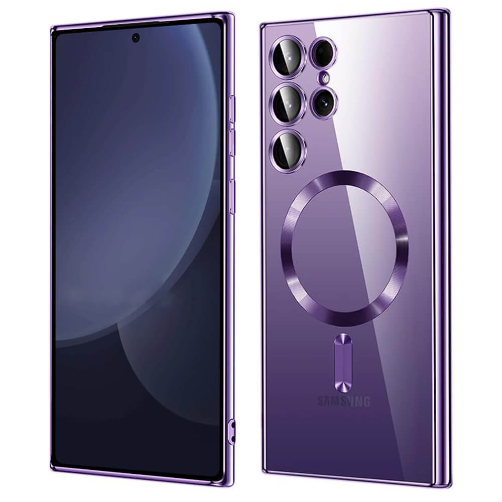 Techsuit Samsung Galaxy S25 Ultra - Luxury Crystal MagSafe - Θήκη Σιλικόνης - Light Purple