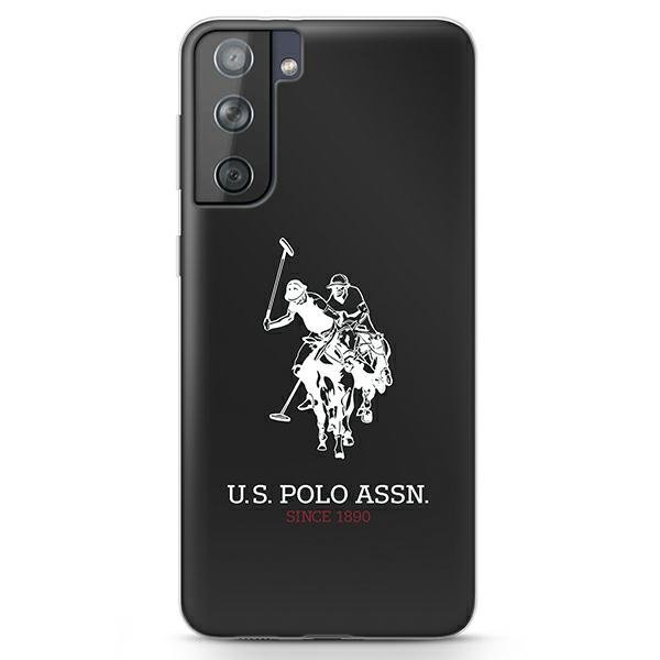 US Polo Samsung Galaxy S21 Shiny Big Logo Σκληρή Θήκη με Πλαίσιο Σιλικόνης - Black - USHCS21STPUHRBK