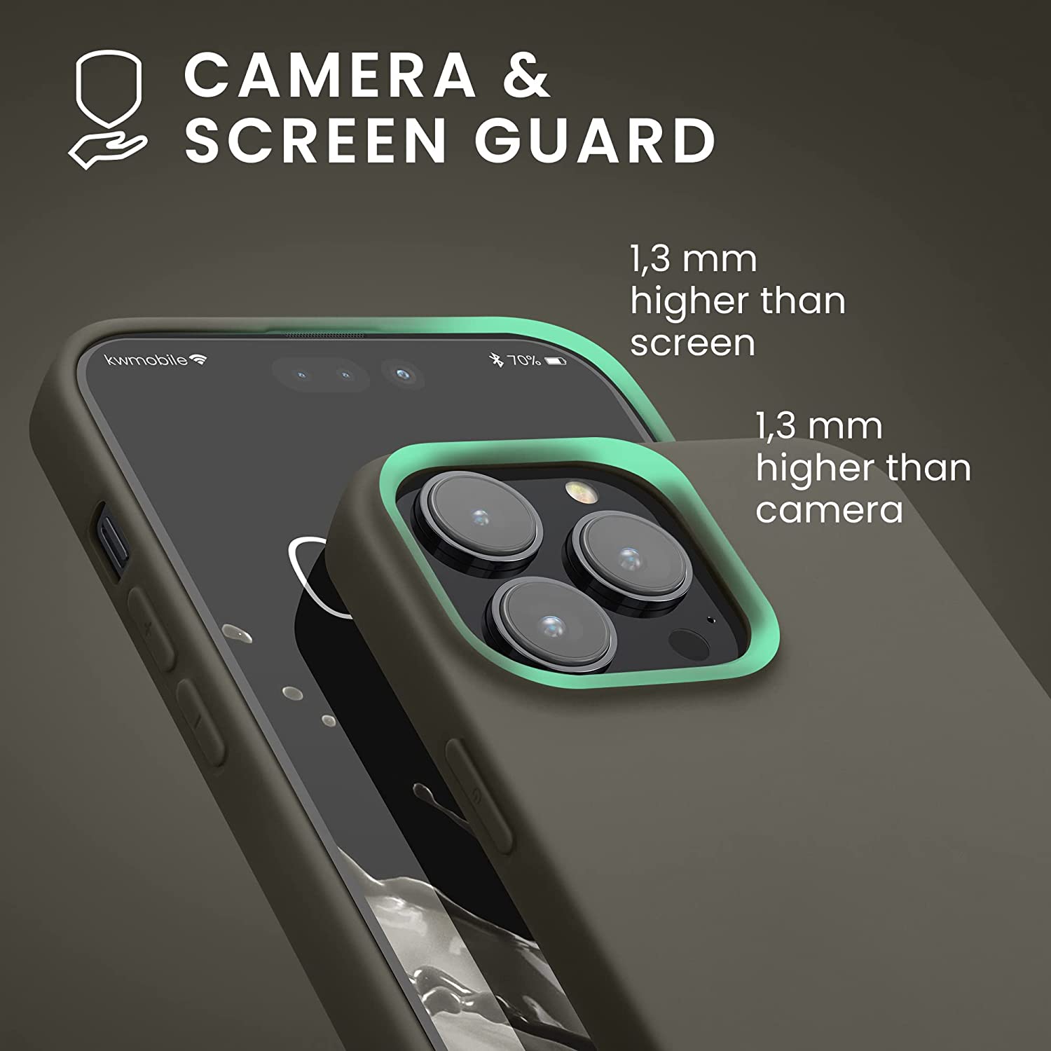 KW iPhone 14 Pro Max Λεπτή Θήκη Σιλικόνης TPU - Olive Green Matte - 59078.101