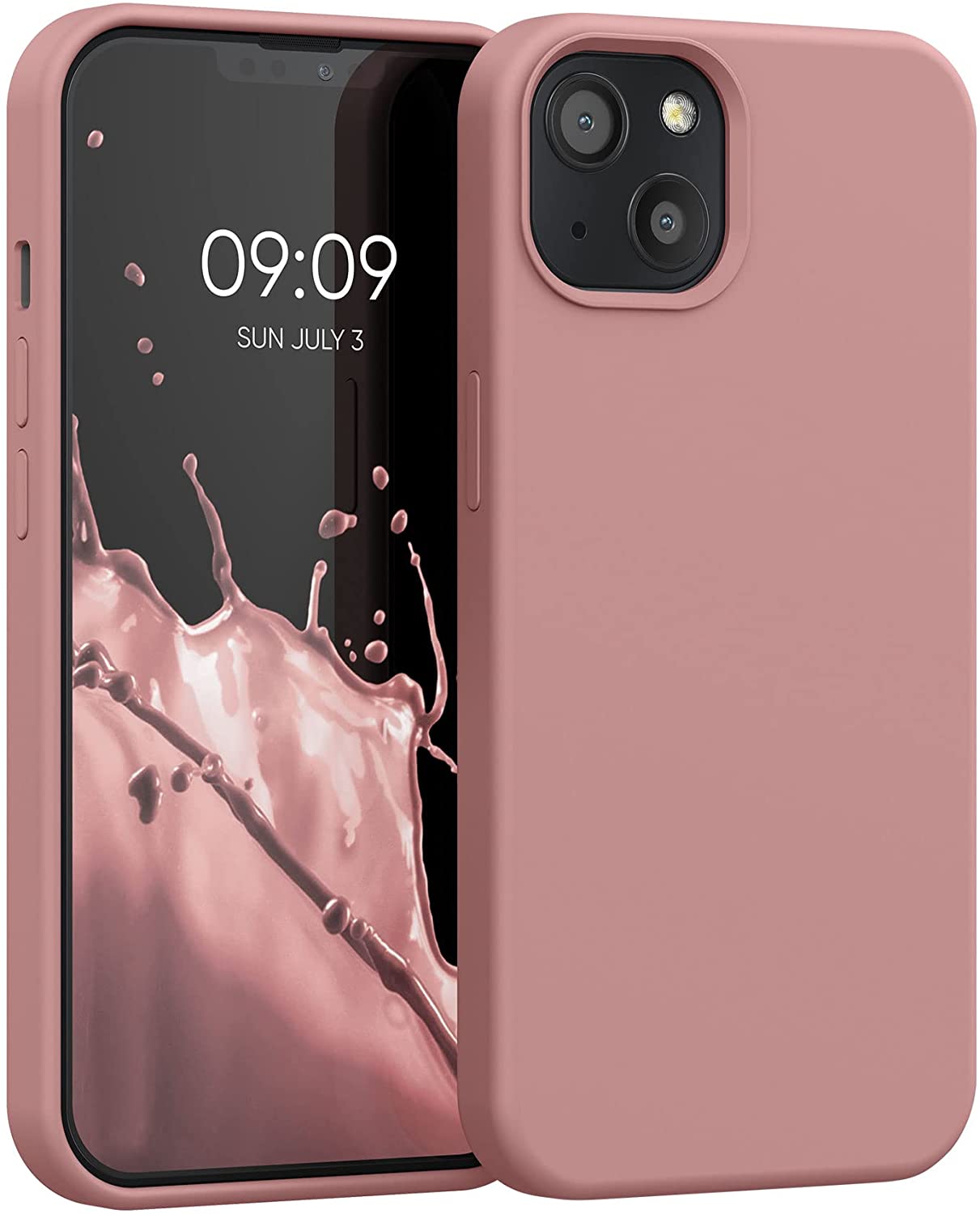 KW iPhone 13 Θήκη Σιλικόνης Rubberized TPU - Rose Tan - 55878.193