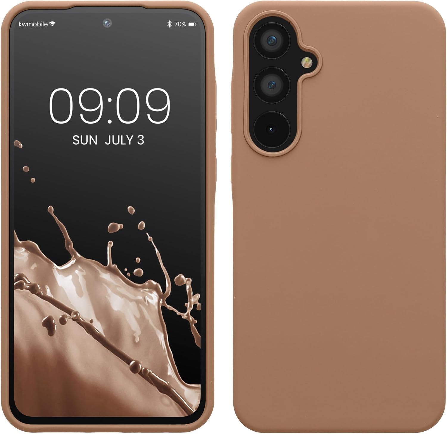 KW Samsung Galaxy A55 5G Θήκη Σιλικόνης Rubberized TPU - Cappuccino