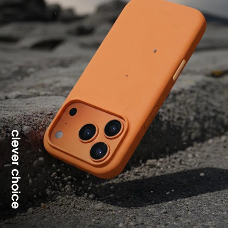 Crong iPhone 17 Pro - Color Cover Magnetic - Θήκη Σιλικόνης με MagSafe - Orange