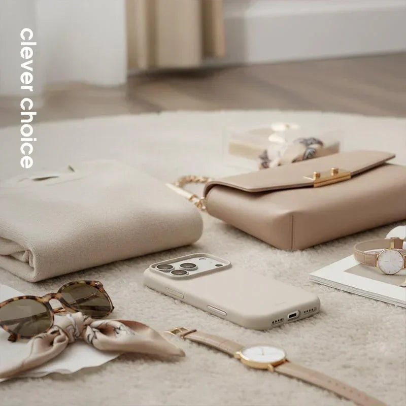 Crong iPhone 17 Pro Max - Color Cover Magnetic - Θήκη Σιλικόνης με MagSafe - Stone Beige