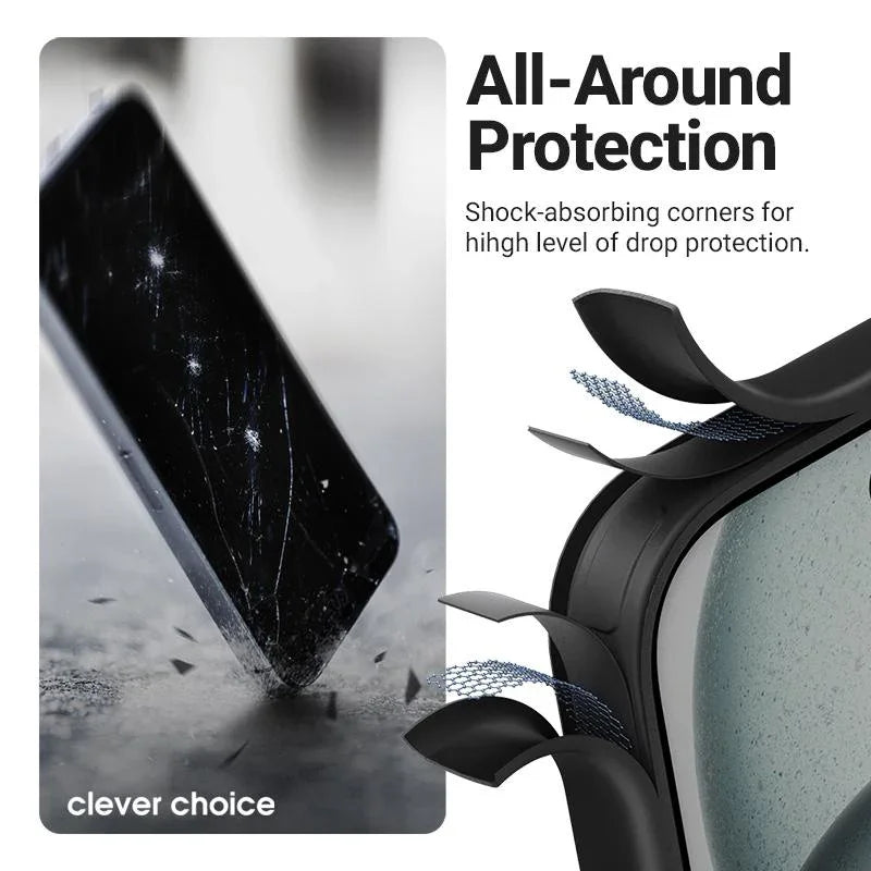 Crong iPhone 17 Pro Max - Hybrid Frost Mag - Σκληρή Θήκη με Πλαίσιο Σιλικόνης και MagSafe - Black