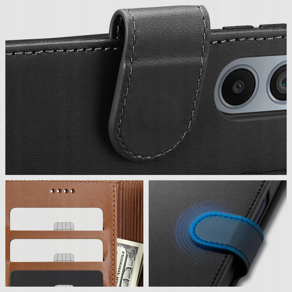 Tech-Protect Xiaomi Redmi Note 12S Θήκη Πορτοφόλι Stand από Δερματίνη - Black