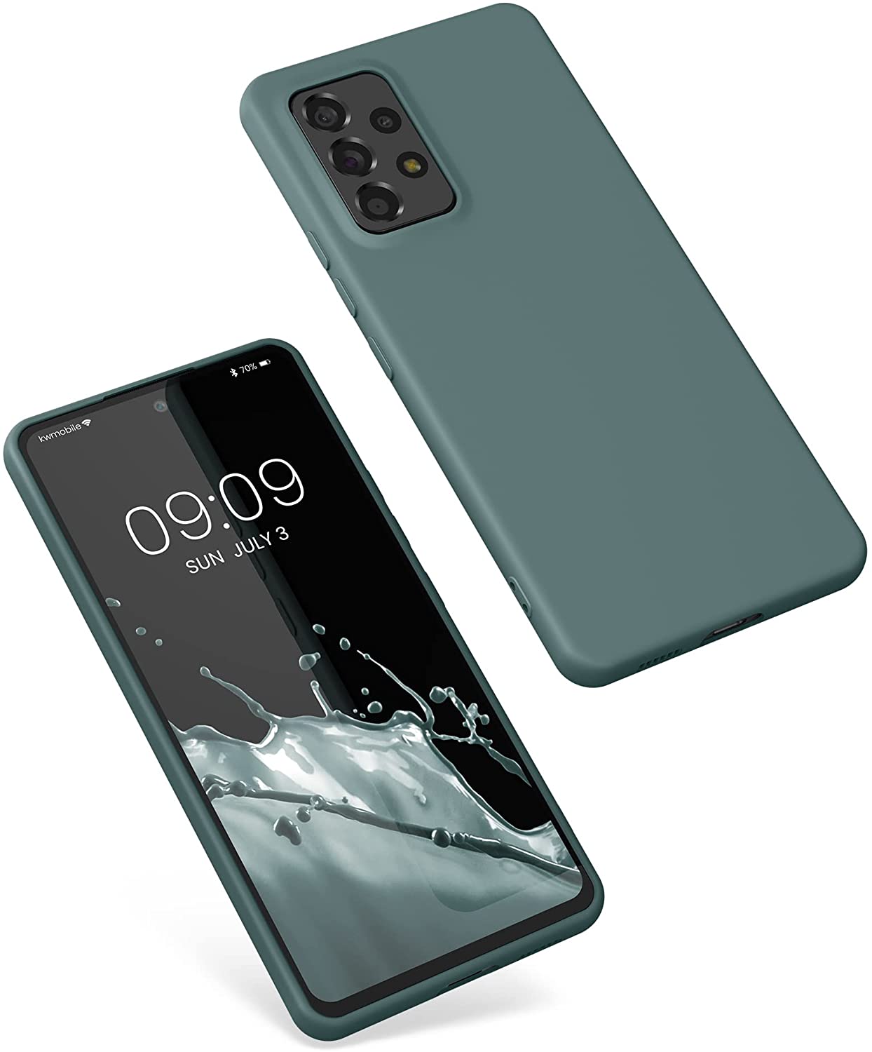 KW Samsung Galaxy A53 5G Θήκη Σιλικόνης Rubberized TPU - Blue Green - 58051.171