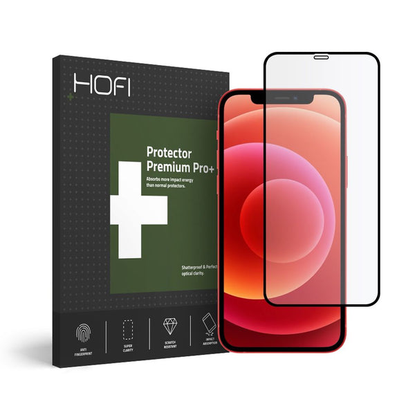 Hofi iPhone 12 / iPhone 12 Pro Full Pro Glass + 0.3mm 2.5D 9H Full Screen Tempered Glass Αντιχαρακτικό Γυαλί Οθόνης - Black