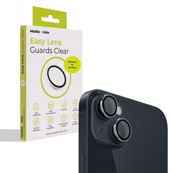 Mobile Origin Easy Lens Guards iPhone 14 / iPhone 14 Plus - Προστασία Κάμερας - Αντιχαρακτικό Γυαλί - Διάφανο
