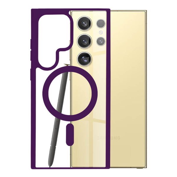 Techsuit Samsung Galaxy S24 Ultra - MagSafe Pro - Σκληρή Θήκη με Πλαίσιο Σιλικόνης - Purple