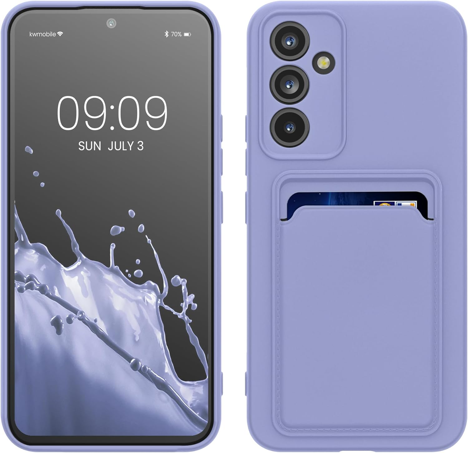 KW Samsung Galaxy A54 5G Θήκη Σιλικόνης TPU με Υποδοχή για Κάρτα - Lavender