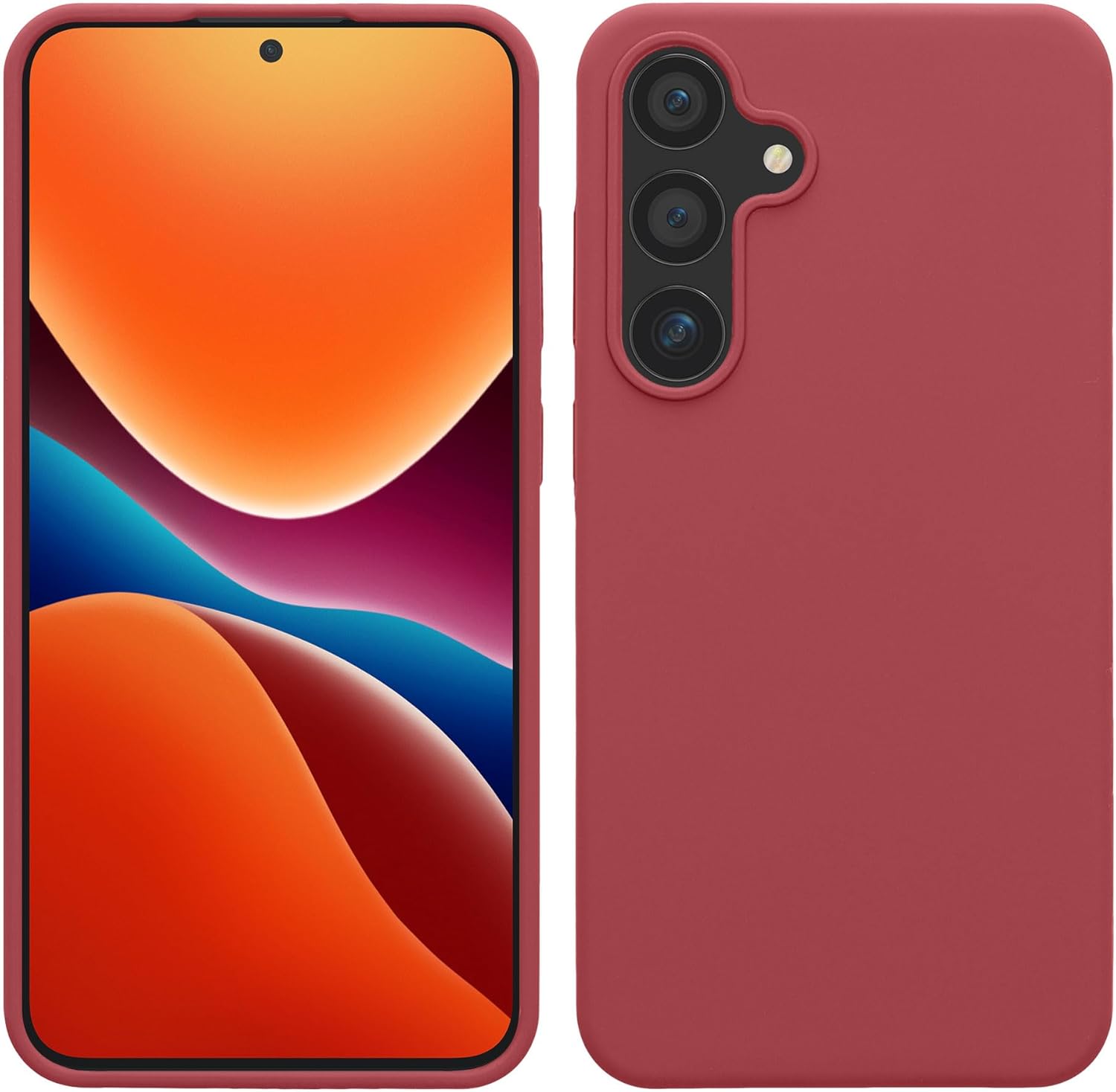 KW Samsung Galaxy S24+ Θήκη Σιλικόνης Rubberized TPU - Dark Rose