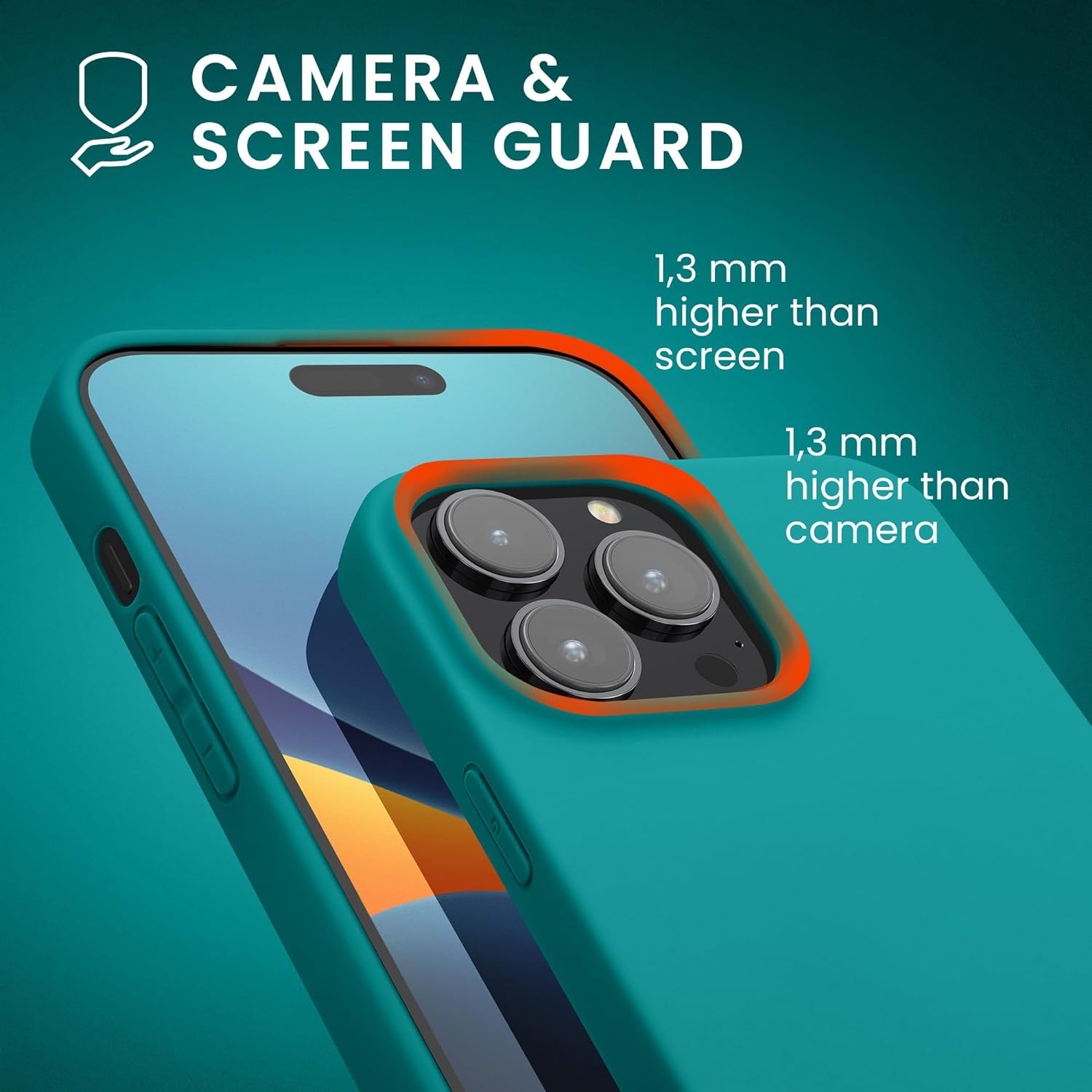 KW iPhone 15 Pro Max Λεπτή Θήκη Σιλικόνης TPU - Teal Matte - 61960.57