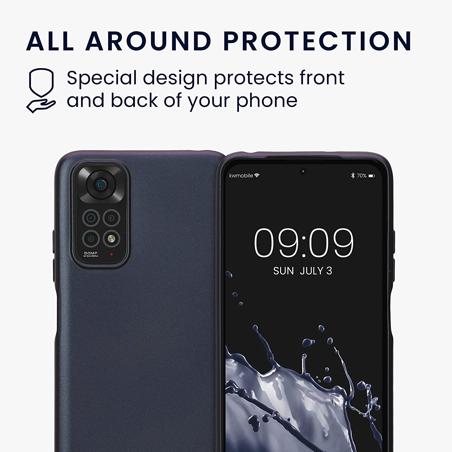 KW Xiaomi Redmi Note 11 / Redmi Note 11S Θήκη Σιλικόνης TPU - Metallic Berry - 57370.115